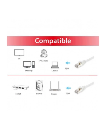 Equip RJ45 S/FTP Cat6A 7.5m weiss (SSTP)PIMF (606007)