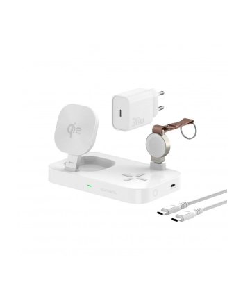 4Smarts 540994 ładowarka do urządzeń przenośnych Słuchawki, Smartfon, Smartwatch Biały DC, USB Bezprzewodowe ładowanie Szybkie ładowanie Wewnętrzna
