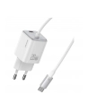 usams Ładowarka sieciowa JC Series CC261 20W GaN Fast Charger wbudowanykabel USB-C biały - nr 1