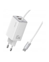 usams Ładowarka sieciowa JC Series CC266 65W GaN Fast Charger wbudowanykabel USB-C biała - nr 1