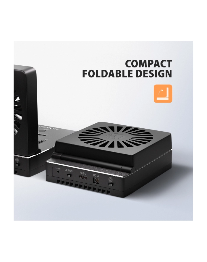 axagon ADSA-M2C44 Stacja dokująca USB4 dla 4x M.2 NVMe SSD z funkcją klonowania dysków bez komputera główny