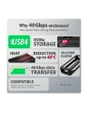axagon Obudowa zewnętrzna aluminiowa EEM2-40G USB4 Gen 3x2 M.2 SSD NVMe 40Gbps passive, USB-C cable, silicon sleeve - nr 7