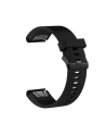 Silikonowy pasek Fixed Silicone Strap do Garmin QuickFit 20mm, czarny - nr 1