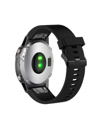 Silikonowy pasek Fixed Silicone Strap do Garmin QuickFit 20mm, czarny nr 1