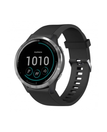 Silikonowy pasek Fixed Silicone Strap do Garmin QuickFit 20mm, czarny nr 2
