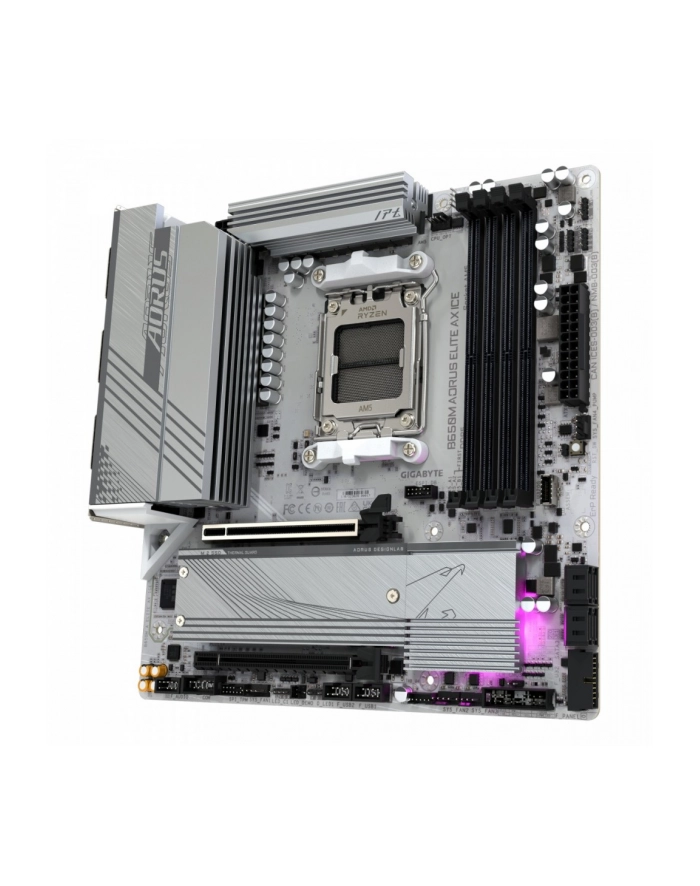 gigabyte Płyta główna B650M A ELITE AX ICE HDMI/DP M2 m.ATX główny