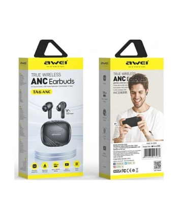 awei Słuchawki bluetooth 5.3 TA6 ANC czarne TWS