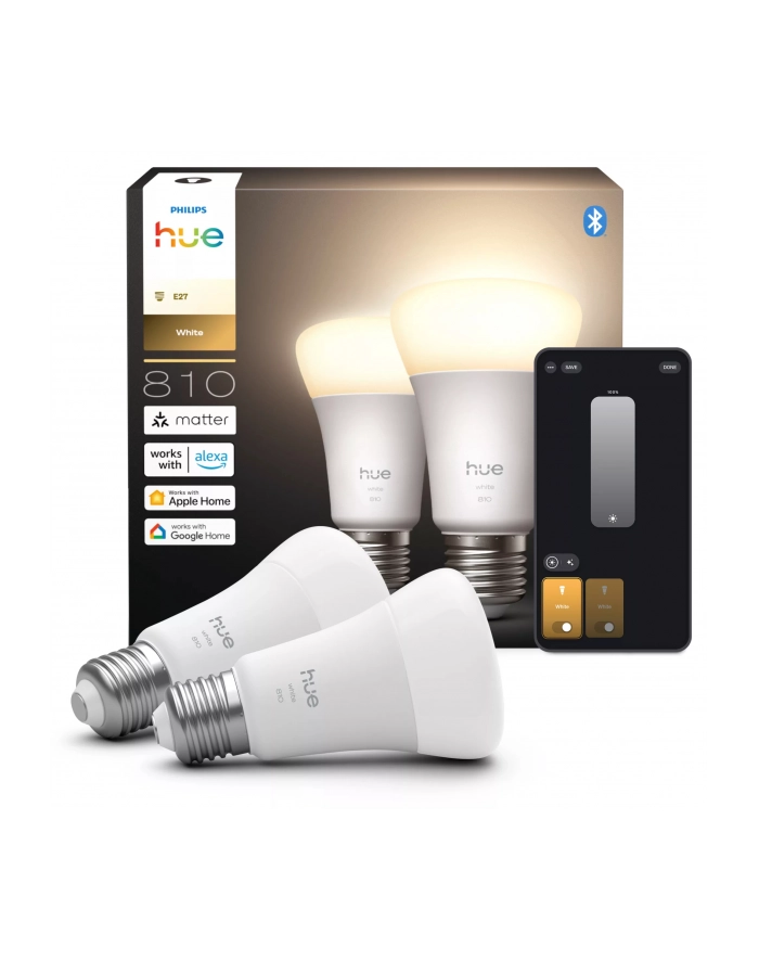 Philips Hue Żarówka LED White A60 E27 810lm główny