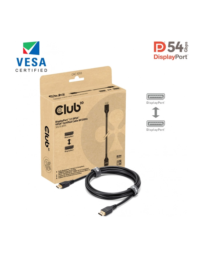Club3D adapter DisplayPort CAC-1093 CAC-1093, 3 m (CAC1093) główny