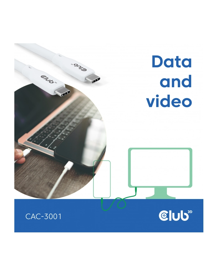 Club3D USB-C 2 m (CAC3001) główny
