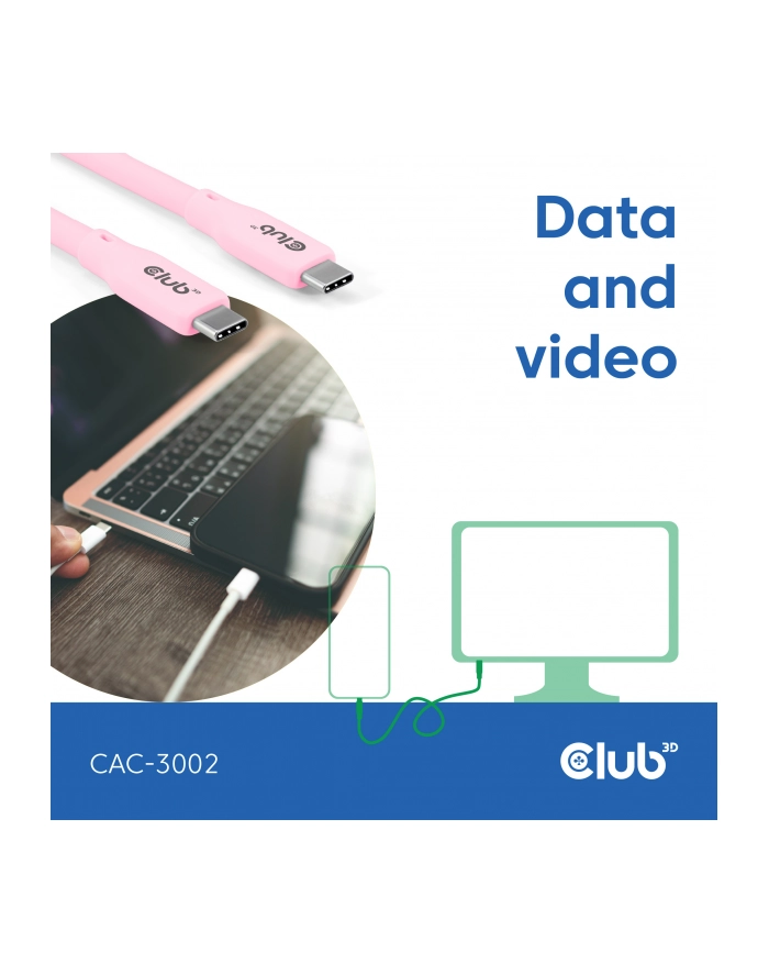 Club3D USB-C 2 m (CAC3002) główny