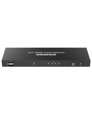 Premiumcord Kabel HDMI switch, 4K@60Hz HDMI2.0 KVM 4:1, s dálkovým ovladačem
