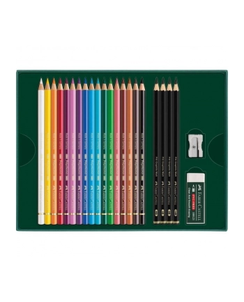 Faber Castell Zestaw Kredki Polychromos + Ołówki Pitt Graphite Matt 23szt. nr 2