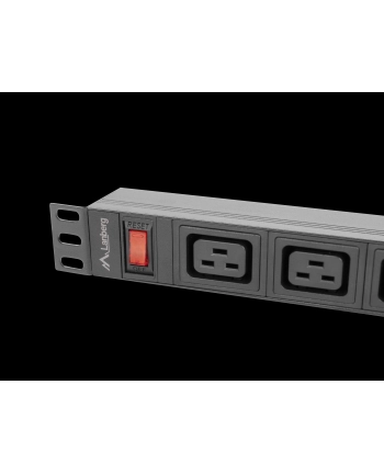 lanberg Listwa zasilająca rack PDU 19 '' 1U 16A 2M 4X C19 6X IEC C13 C20 czarna