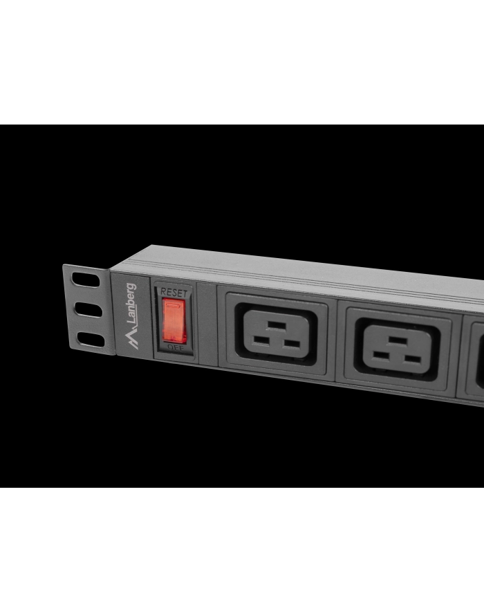 lanberg Listwa zasilająca rack PDU 19 '' 1U 16A 2M 4X C19 6X IEC C13 C20 czarna główny