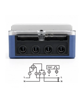 qoltec Jednofazowy miernik zużycia energii | 230V | 5(60)A | LCD nr 2