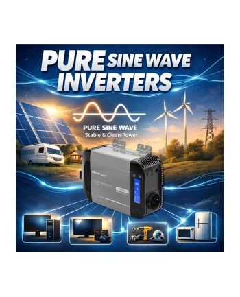 qoltec Przetwornica napięcia Pure Sine Wave | 12V na 230V | 300/600W nr 1
