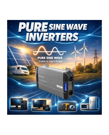 qoltec Przetwornica napięcia Pure Sine Wave | 12V to 230V | 2500/5000W nr 1