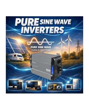 qoltec Przetwornica napięcia Pure Sine Wave | 12V na 230V | 3000/6000W nr 1