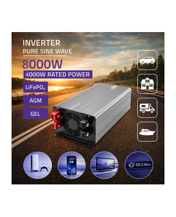 qoltec Przetwornica napięcia Pure Sine Wave | 12V na 230V | 4000/8000W nr 2