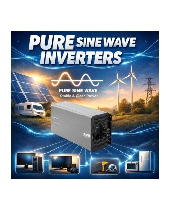 qoltec Przetwornica napięcia Pure Sine Wave | 12V na 230V | 4000/8000W nr 1