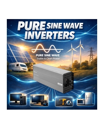 qoltec Przetwornica napięcia Pure Sine Wave | 24V na 230V |  5000/10000W nr 2