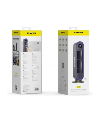 awei Wiatrak wentylator F52 kolumnowy 3600mAh szary nr 1