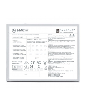Lian Li SP Series Platinum 850W (G9PSP0850PW000EU)