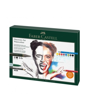 Faber-Castell Zestaw Artystyczny Try It Media Akwarelowe Kredki + Pisaki A.Durer Ołówek Pędzelek 12 Elementów nr 1