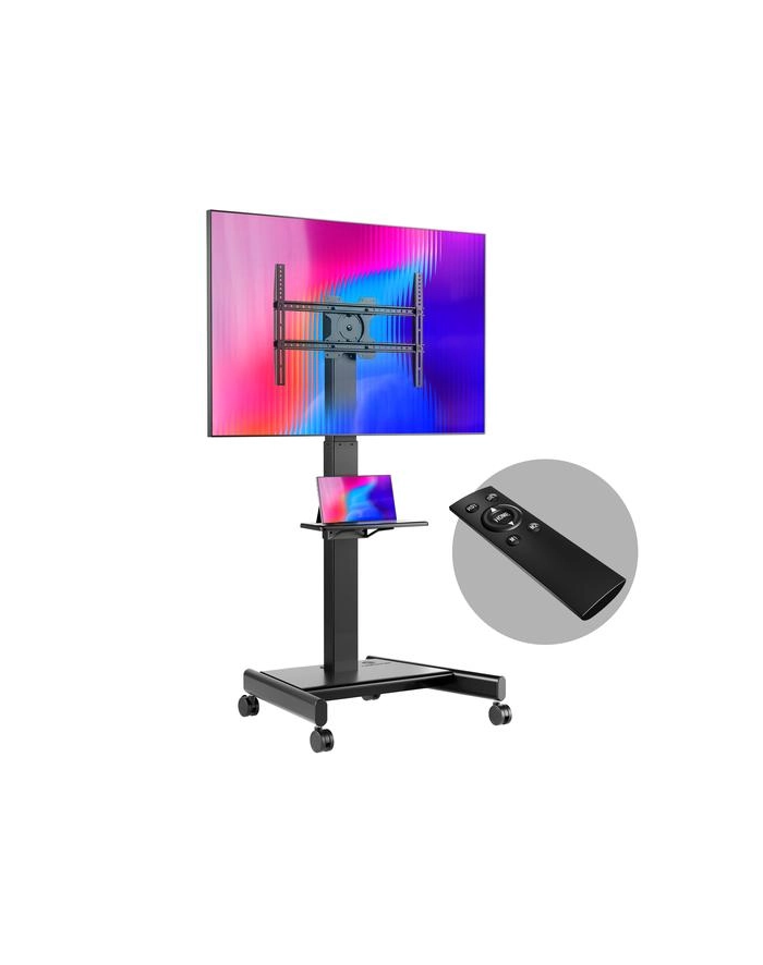 ONKRON TS1552E Mobilny stojak obczerwonyowo-nachylny do ekranu 43'';-75''; maks 70 kg czarny główny