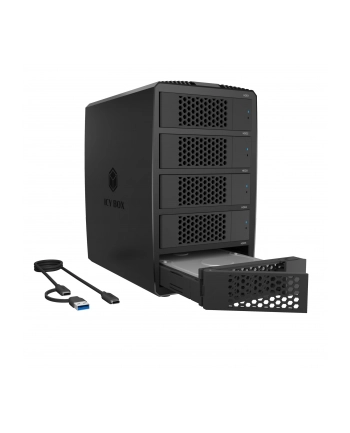 icybox System-RAID dla 5 HDD 2,5'/3,5' SATA, IB-RD3705-CU3 RAID 0,1,10,3,5, Single, Large, Clone
