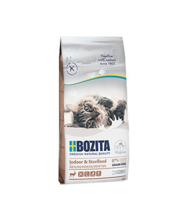BOZITA Indoor 'amp; Sterilised Grain free Reindeer - sucha karma dla kotów wysterylizowanych - 2kg