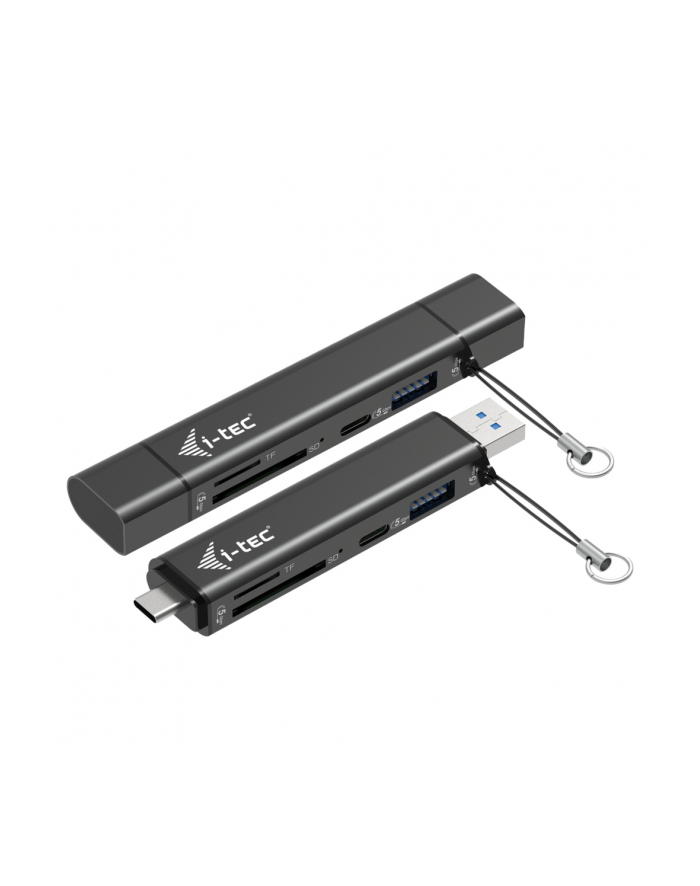 i-tec Czytnik kart USB-C/USB-A Dongle SD TF 2xUSB główny