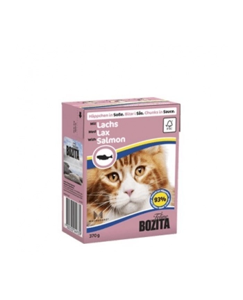 BOZITA Mięsne kawałki z łososiem w sosie 370g nr 2