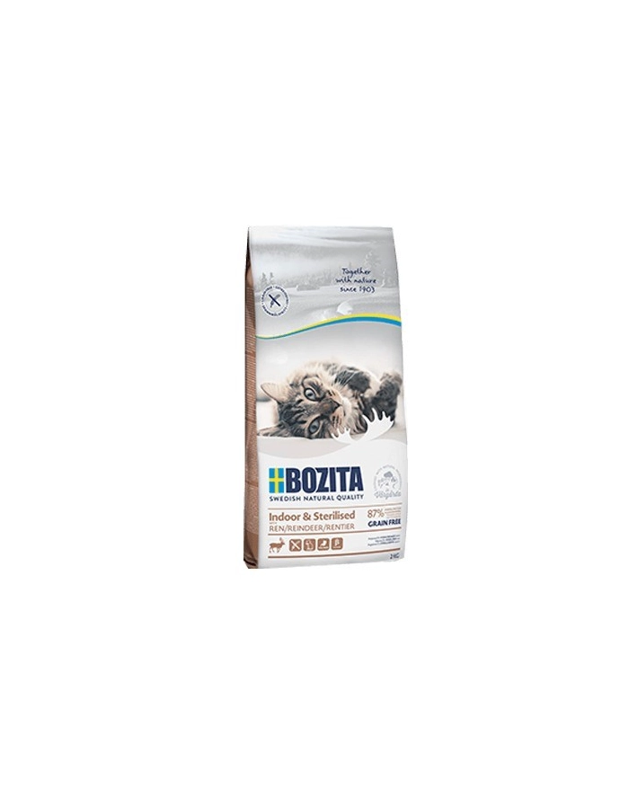 BOZITA Indoor 'amp; Sterilised Grain free Reindeer - sucha karma dla kotów wysterylizowanych - 2kg główny
