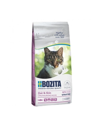 BOZITA Hair 'amp; Skin Wheat free Salmon - sucha karma dla kotów z problemami ze skórą i sierścią - 2kg nr 1