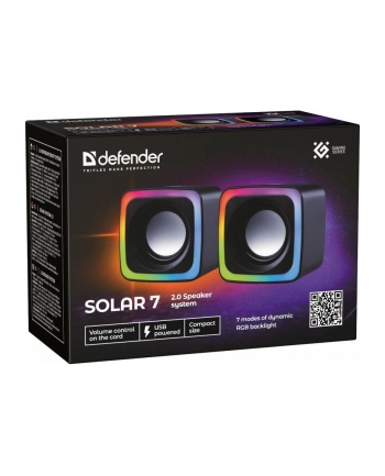 DEFENDER GŁOŚNIKI KOMPUTEROWE SOLAR 7 20 6W USB 65117