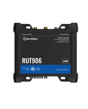 TELTONIKA NETWORKS RUT906 Dual Sim eSIM 4G/LTE/3G EMEA EU RS232 RS485 Router