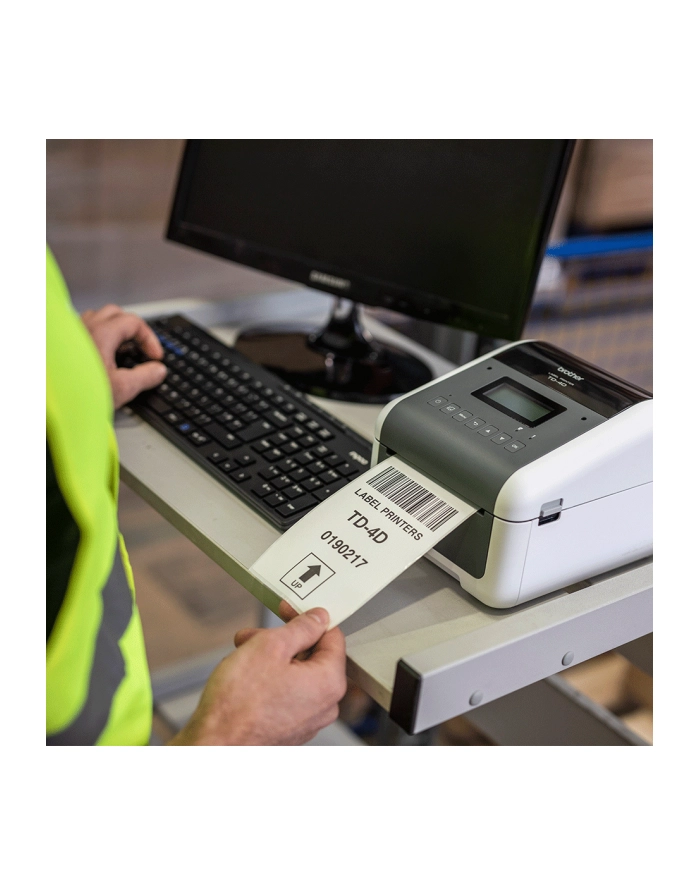 BROTHER TD-4455DNWB Label printer direct thermal 104mm 203ppp 203mm/sec LAN Wifi Bluetooth LCD Mono Screen główny