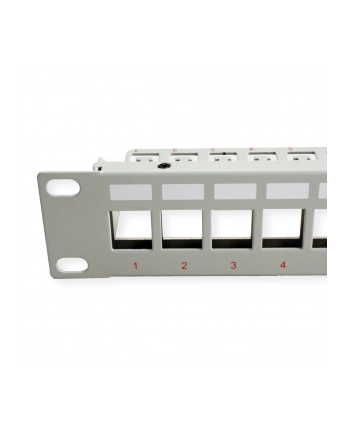 19INKEYST-MODULTRAEGER.24 PORTS GESCHIRMT.LICHTGRAU