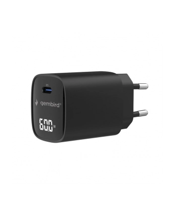 GEMBIRD Szybka ładowarka USB typu C 1x USB-C 60 W LCD czarna