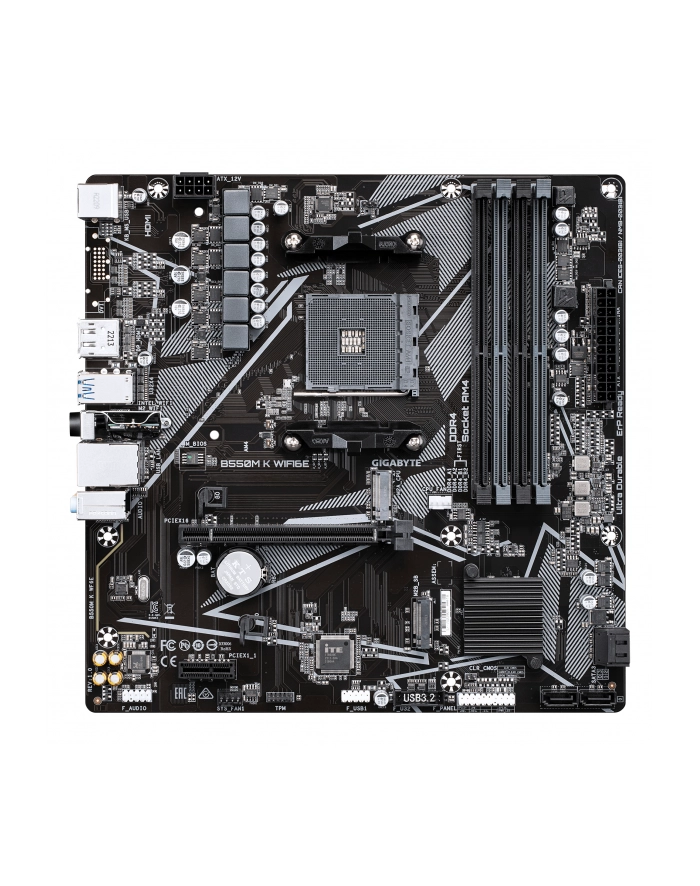 GIGABYTE B550M K WF6E AM4 4xDDR4 mATX HDMI DP USB MB główny