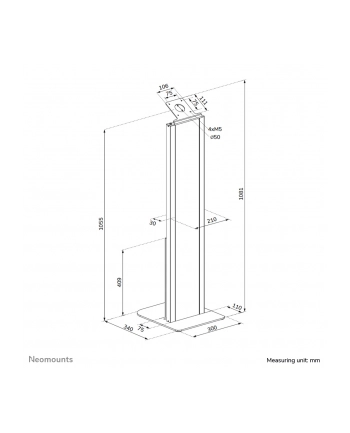 neomounts Podstawka podłogowa do tabletu FL15-628BL1 STAND TABLET