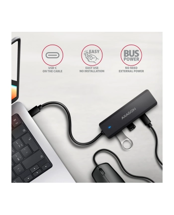 axagon HUB 4-portowy 5gbps 2x USB-A 2x USB-C , USB-C power IN 19cm kabel HUE-C2C