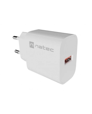 natec Ładowarka sieciowa Ribera 1xUSB-A 18W biała