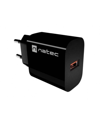 natec Ładowarka sieciowa Ribera 1xUSB-A 18W czarna