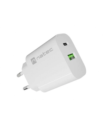 natec Ładowarka sieciowa Ribera 1xUSB-A 1xUSB-C 20W biała nr 2