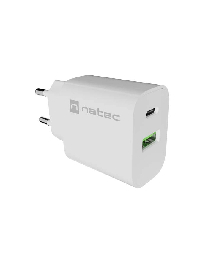 natec Ładowarka sieciowa Ribera 1xUSB-A 1xUSB-C 20W biała główny