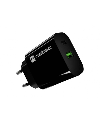 natec Ładowarka sieciowa Ribera 1xUSB-A 1xUSB-C 20W czarna nr 1