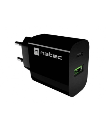 natec Ładowarka sieciowa Ribera 1xUSB-A 1xUSB-C 20W czarna nr 2